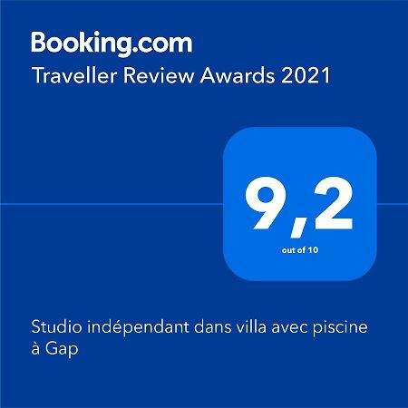 Studio indépendant dans villa avec piscine à Gap Extérieur photo